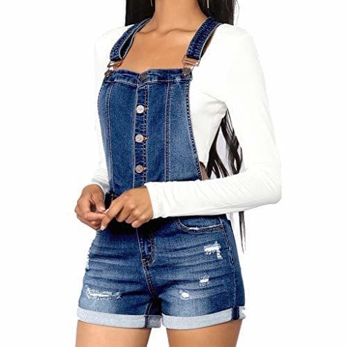 Place STRIR Mono Mujer Peto Vaqueros Overalls Denim Jeans Elásticos Mamelucos Vaqueros Pantalones