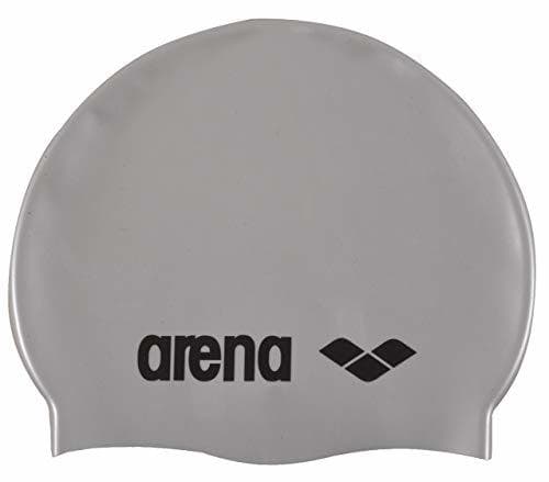 Fitness Arena Classic Gorro de Natación, Unisex Adulto, Plateado