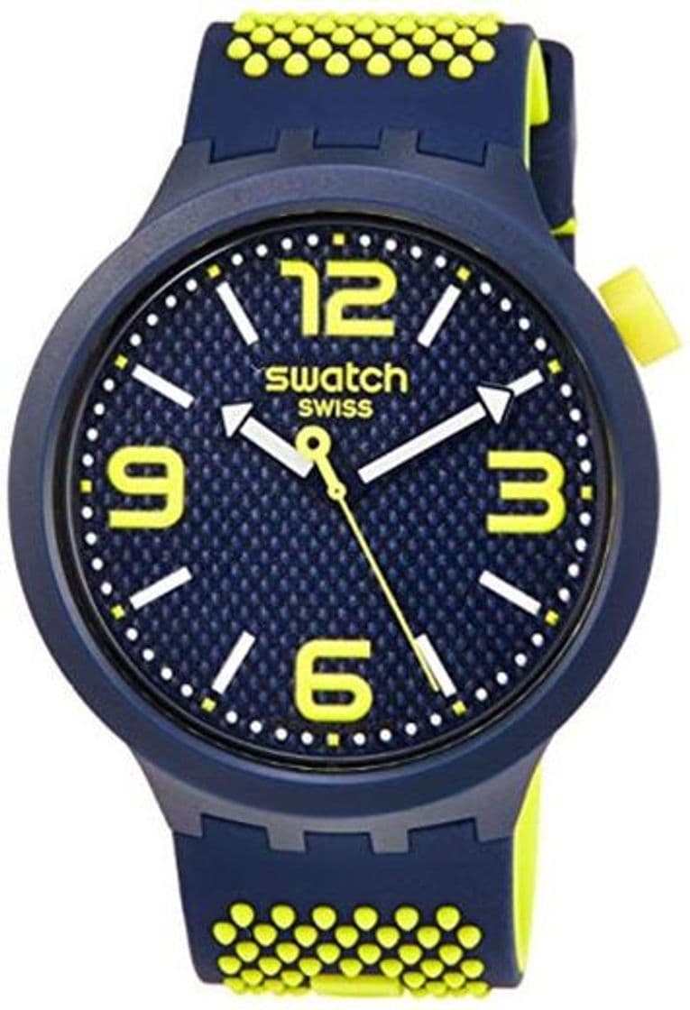 Lugar Swatch Reloj Analógico para Hombre de Cuarzo con Correa en Silicona SO27N102