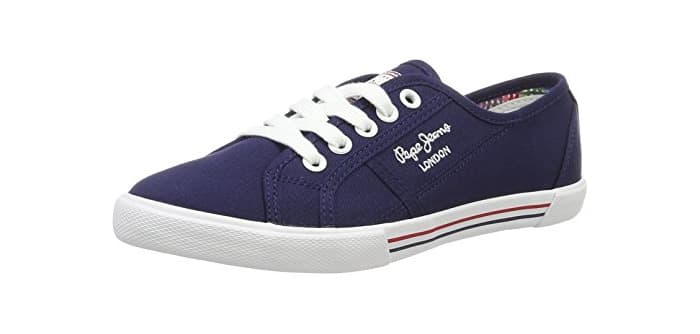 Moda Pepe Jeans London, Zapatillas Mujer, Azul