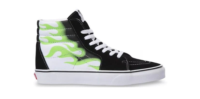 Fashion Vans Sk8-Hi Flame Black True White