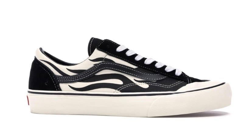 Fashion Vans Style 36 Flames Black