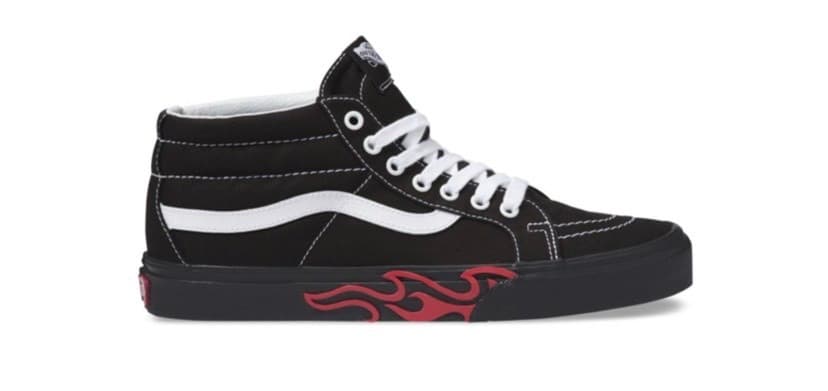 Fashion Vans Sk8-Mid Flame Cut Out