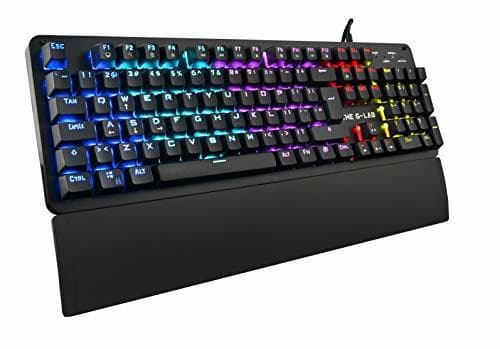 Electrónica THE G-LAB Keyz Carbon E - Teclado Mecánico Gamer QWERTY Incluye Ñ