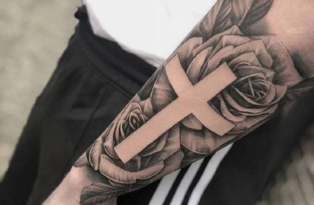 Fashion Tattoo with a cross