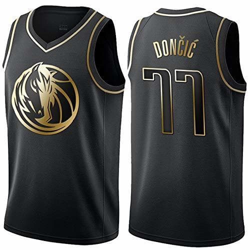 Producto Hombre NBA Dallas Mavericks 77 Doncic Retro T-Shirt de Baloncesto Camisetas de