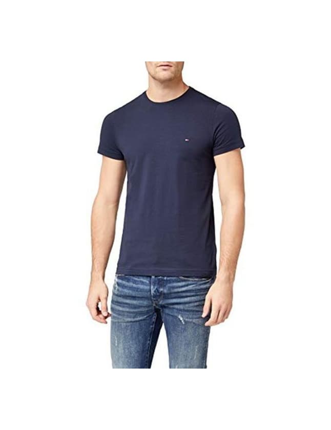 Producto Tommy Hilfiger Core Stretch Slim Cneck tee Camiseta, Azul