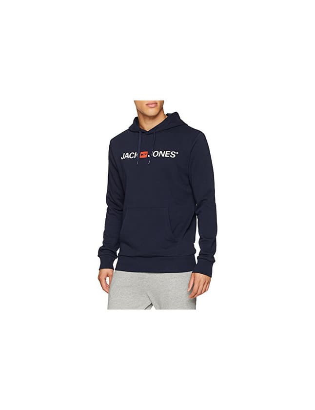 Moda JACK & JONES Jjecorp Logo Sweat Hood Noos Capucha, Azul