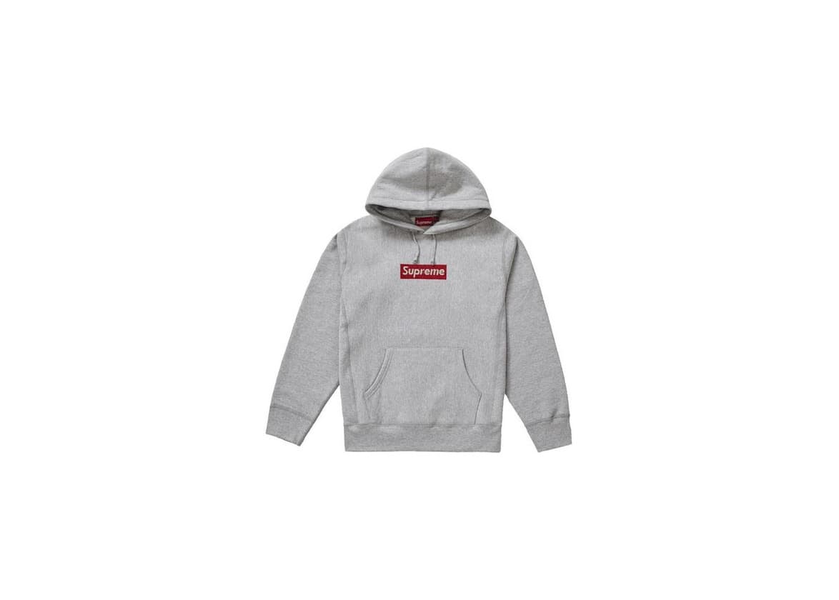 Product Supreme Swarovski Box Logo Hooded Sweatshirt Heather Grey