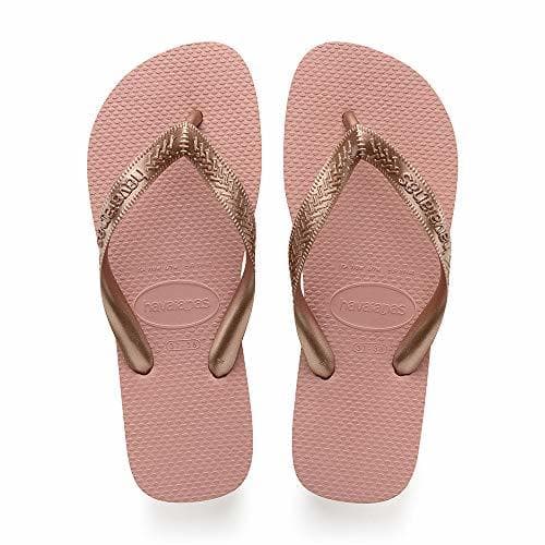 Lugar Havaianas Top Tiras, Chanclas para Mujer, Dorado