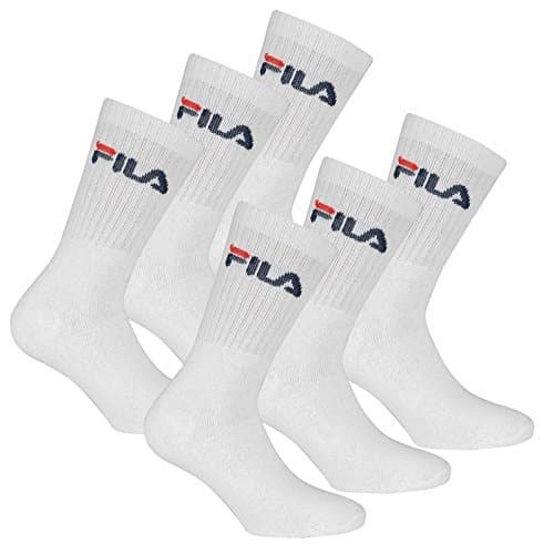 Fashion Fila 6 Pares Calcetines, felpa CALCETINES TENIS con Logotipo Federal, unisex