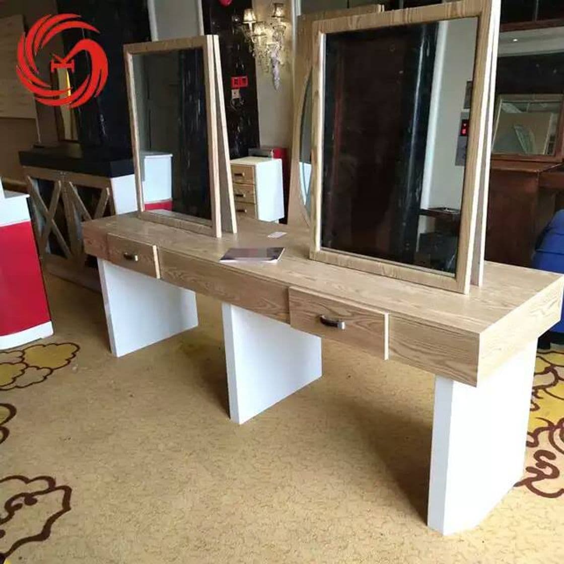 Moda Mobiliario de madera para barbería de alta gama, diseño de d