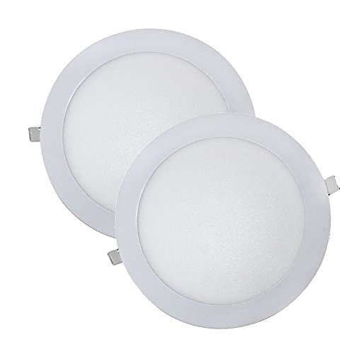 Home Wonderlamp W-E000045 - Juego 2 Downlight LED Extraplano Redondo, Iluminacion 18W