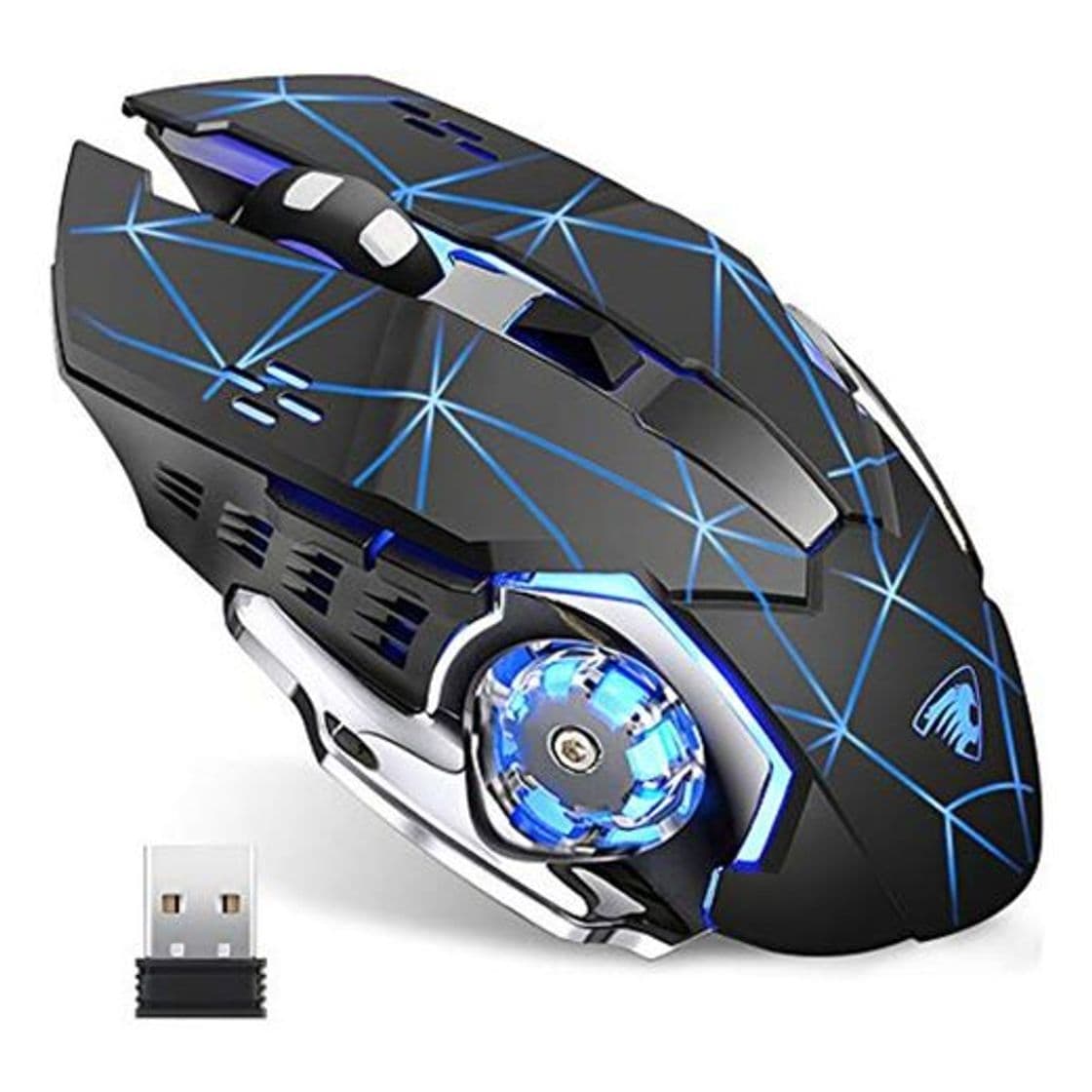 Product TENMOS T85 Raton Inalambrico Gaming,2.4G USB LED Recargable Inalámbrico silencioso óptico, Sleep