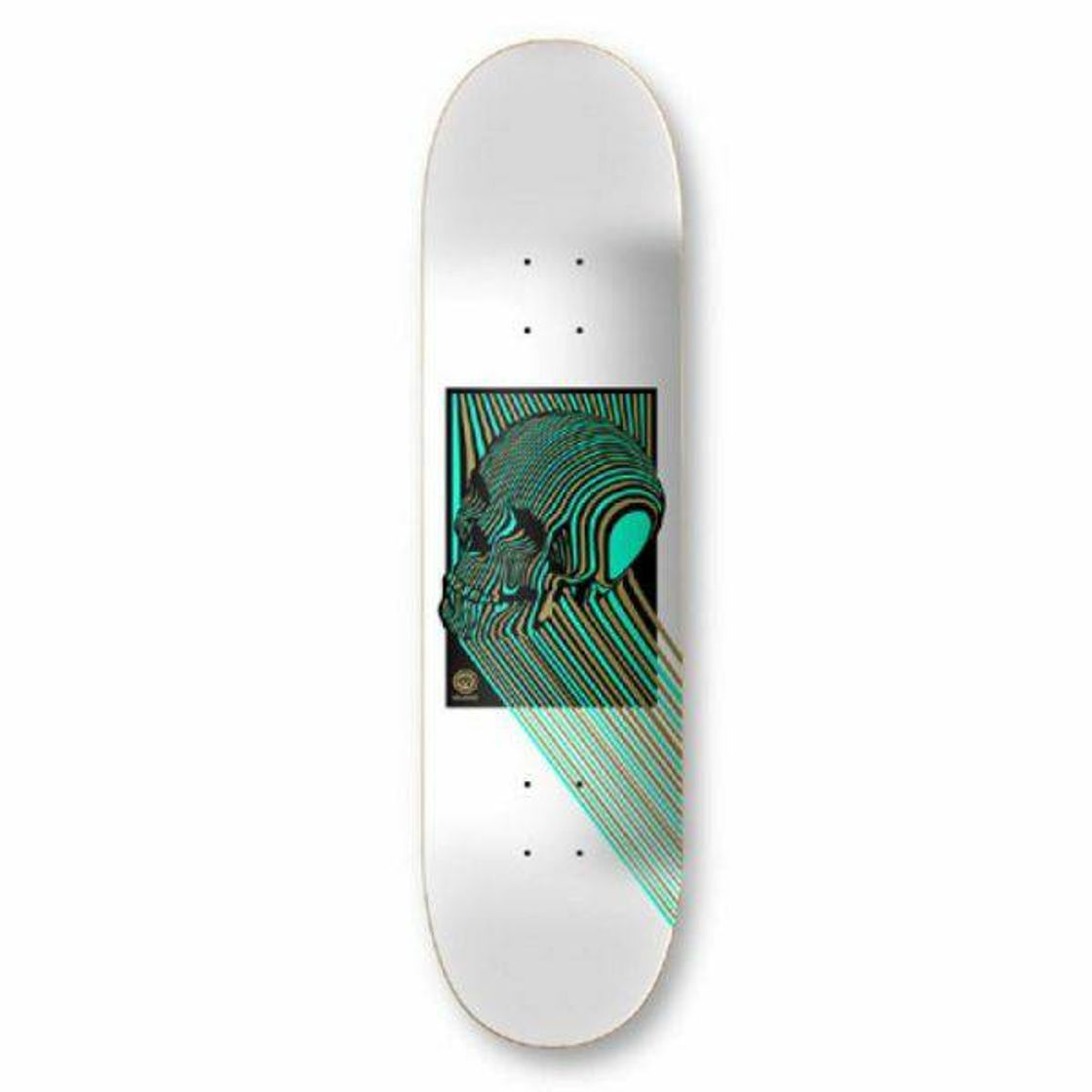 Product Imagine Tábua Skate Skull White Green