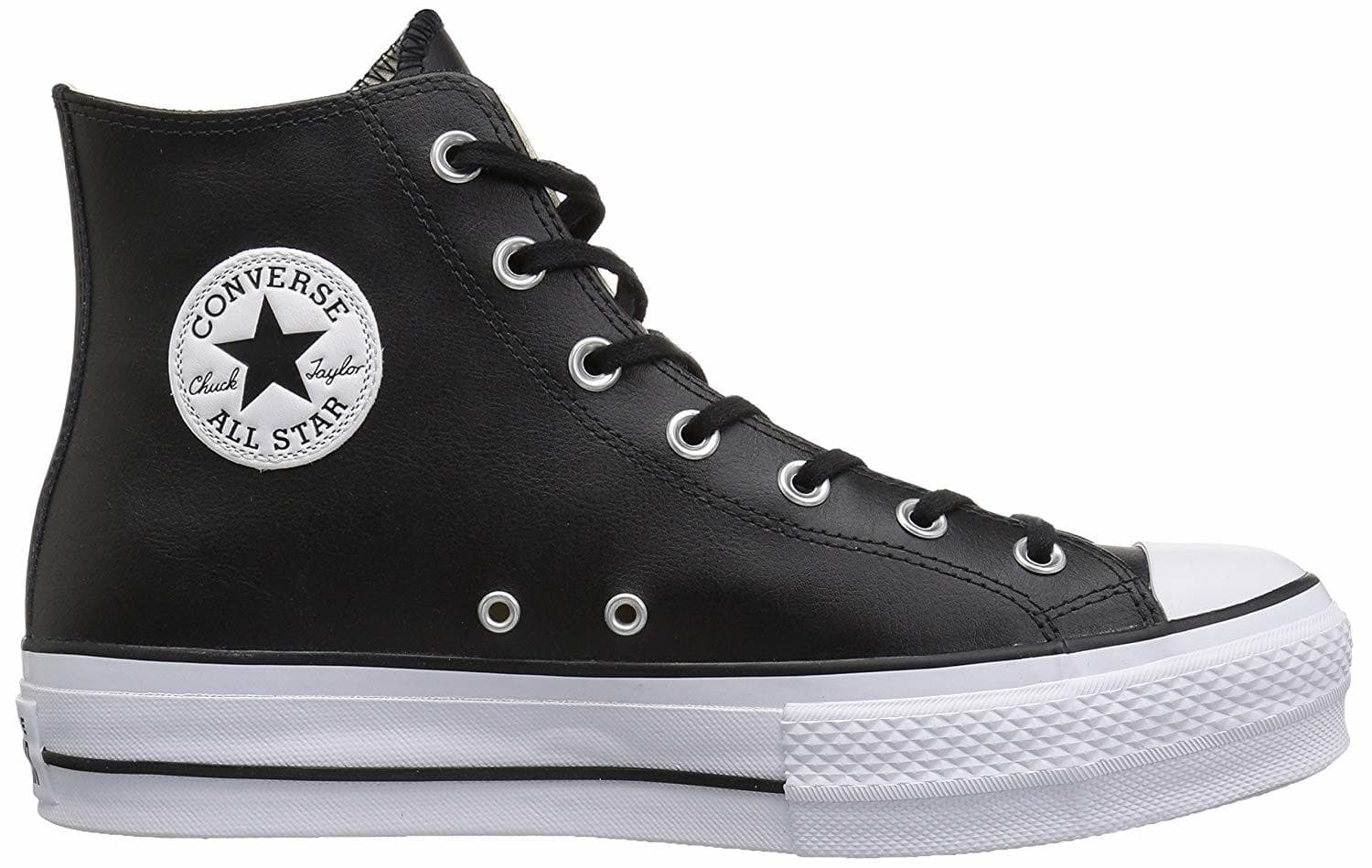 Moda Converse Chuck Taylor CTAS Lift Hi, Zapatillas para Mujer, Negro