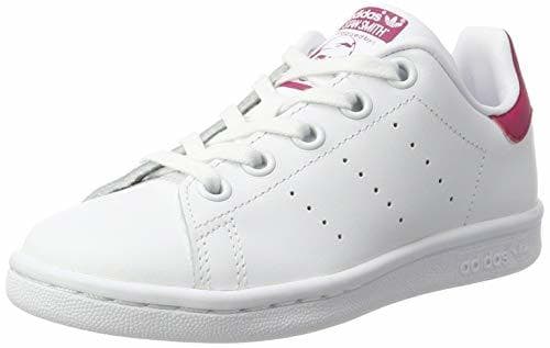 Moda adidas Stan Smith J, Zapatillas Unisex Niños,  Blanco