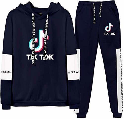 Producto Mujeres Hombre TIK TOK 2 Piezas Conjunto de Chándal Casual Conjuntos Deportivos