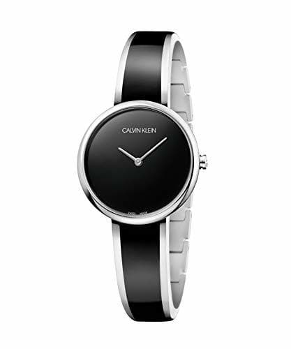 Moda Calvin Klein Reloj Analógico-Digital para Mujer de Cuarzo con Correa en Acero