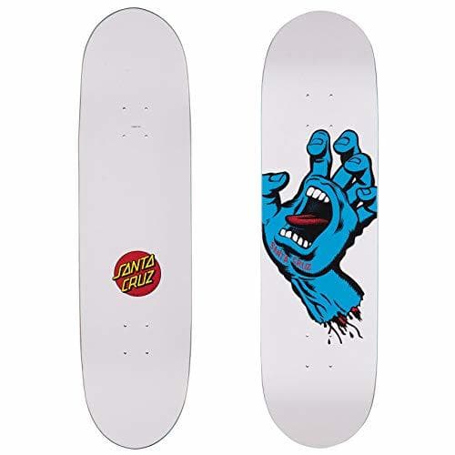 Lugar Santa Cruz Skateboard Deck Screaming Hand Taper Tip - 8.5 Inch Blanco