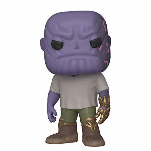 Game Funko- Pop Marvel: Endgame-Casual Thanos w/Gauntlet Collectible Toy, Multicolor