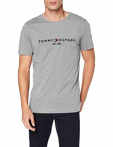 Fashion Tommy Hilfiger Tommy Flag Hilfiger tee Camisa Deportiva, Gris