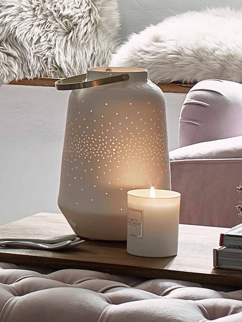 Producto White Porcelain Hurricane Lamp