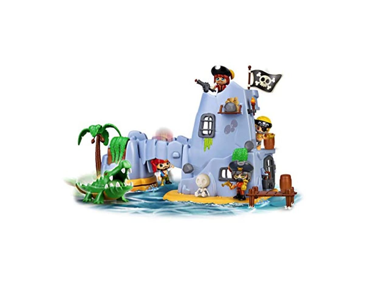 Product Pinypon Action- Isla Pirata del Capitán Caimán con 2 Figuras, niñas a