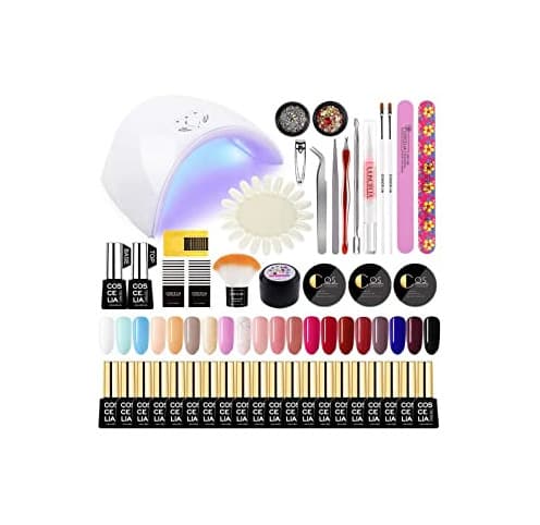 Belleza Saint-Acior 36W USB Lámpara Secador de Uñas 12PCS Esmalte Semipermanente Kit Uñas