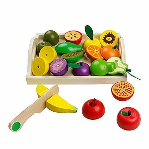 Product jerryvon Frutas y Verduras Juguete para Cortar Frutas Verduras Juguetes Montessori Comida