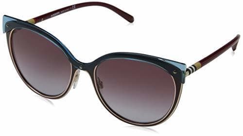 Moda Burberry 0Be3096 126590 55 Gafas de sol, Rojo