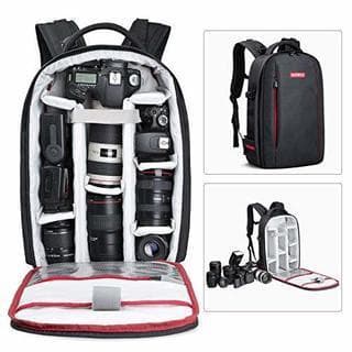 Electrónica Beschoi Mochila Fotográfica Multifunción y Impermeable para Cámaras Réflex Digital SLR Lente