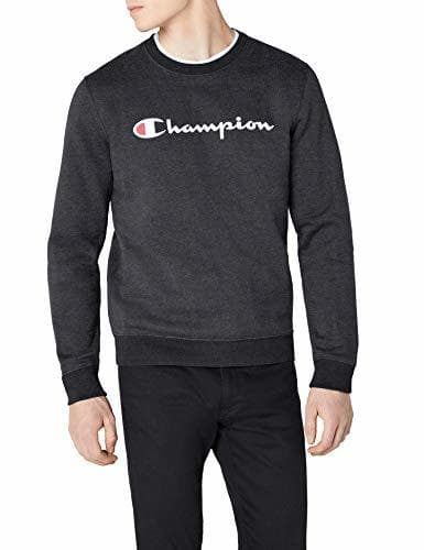 Moda Champion Classic Logo para Hombre Sudadera, Azul