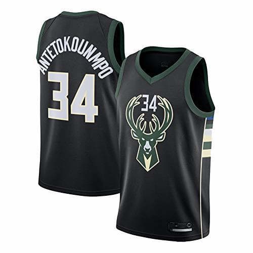 Game OLIS NBA Bucks 34# Antetokounmpo Camiseta de Baloncesto para Hombres Nuevo Tela