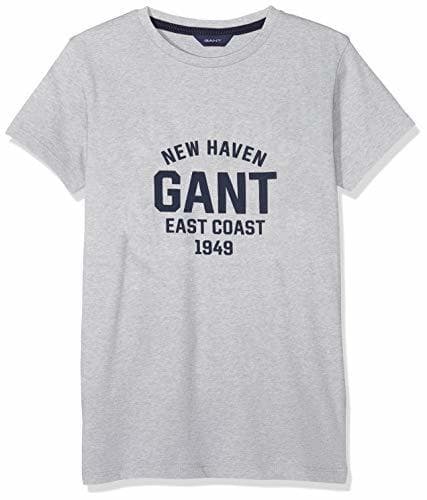 Producto GANT D1 Collegiate Print SS T-SH Camiseta, Gris