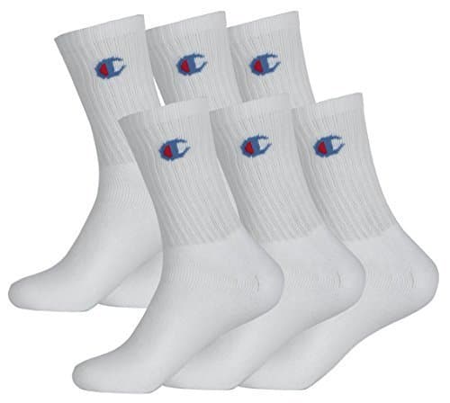 Moda Champion LEGACY CREW SOCKS X6 Calcetines de Deporte, Blanco, 39-42