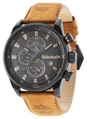 Moda Timberland Reloj Cronógrafo para Hombre de Cuarzo con Correa en Cuero TBL14816JLB.02