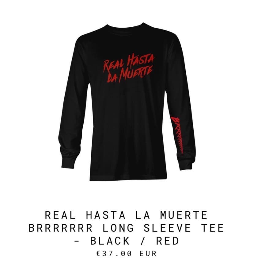 Fashion REAL HASTA LA MUERTE LONG SLEEVE TEE