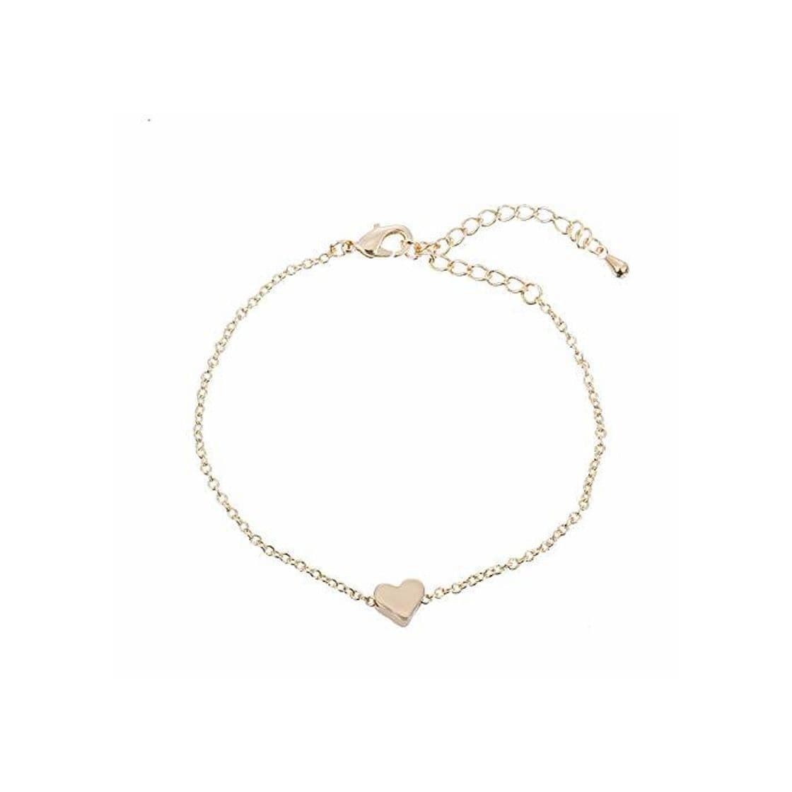 Product VHMKLOi Pulsera Duplo Coração Charme Pulseira de Ouro para As Mulheres Jóias