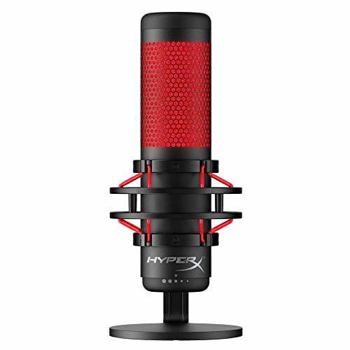 Electrónica HyperX QuadCast Table Microphone Negro, Rojo - Micrófono