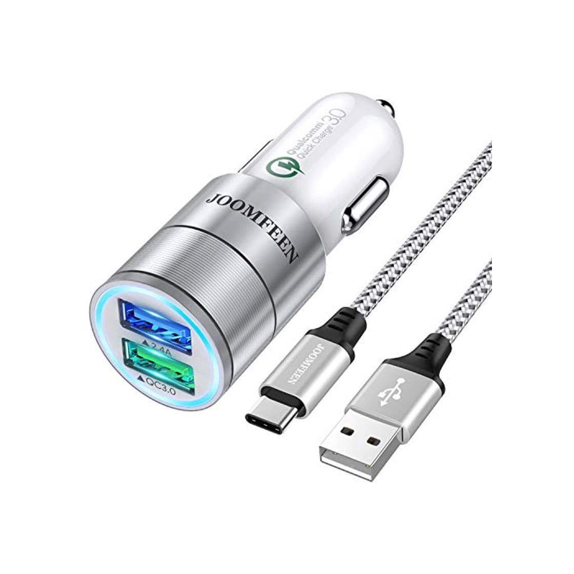 Product JOOMFEEN USB Tipo C Cargador de Coche,Quick Charge 3.0