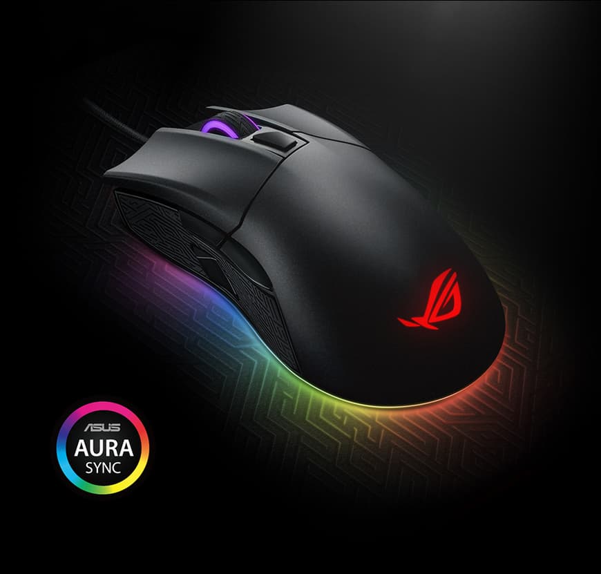 Electrónica Asus ROG Gladius II Origin - Ratón óptico optimizado para juegos FPS