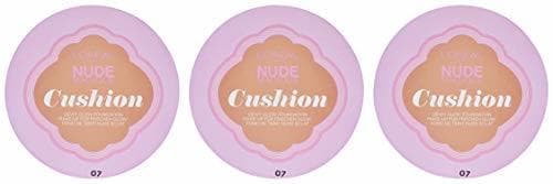 Producto L 'Oréal Paris – Nude Magique – Base de maquillaje – Cushion 7 – beige dorado – Lote de 3