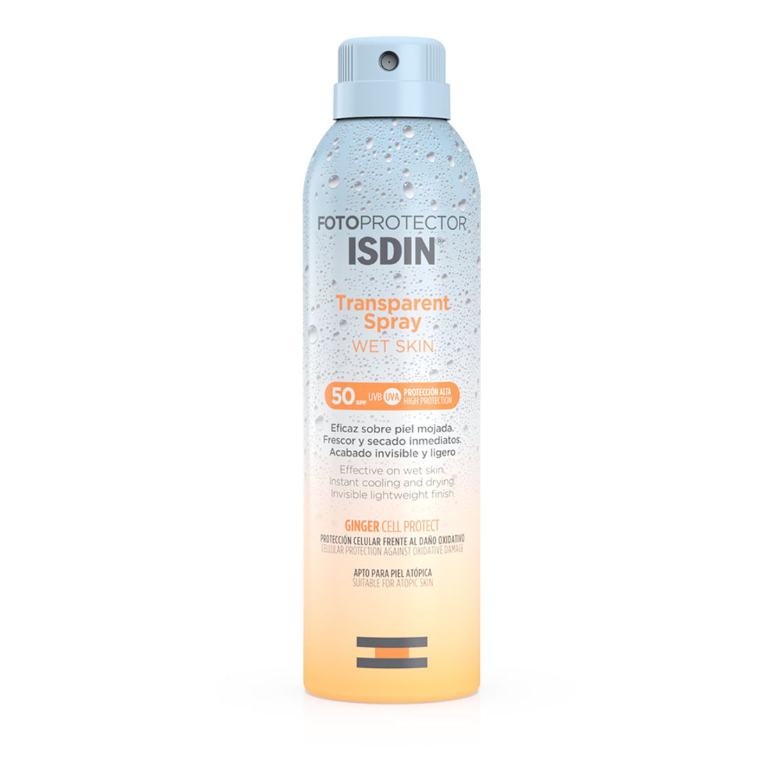 Fashion Fotoprotector ISDIN Transparent Spray Wet Skin SPF 50, SPF 30 ...