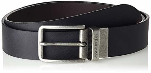 Place Calvin Klein J 3.5cm Adj/Rev Leather Belt Cinturón, Negro