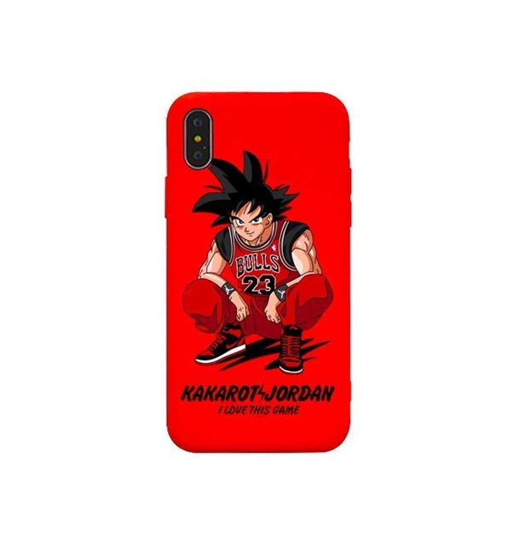 Product Art Design Funda para iPhone XR DBZ Dragon Ball Z Super GT Michael Jordan Chicago Bulls Vegeta Son Gohan Son Goku Rouge Carcasa de Moviles Caso Silicón