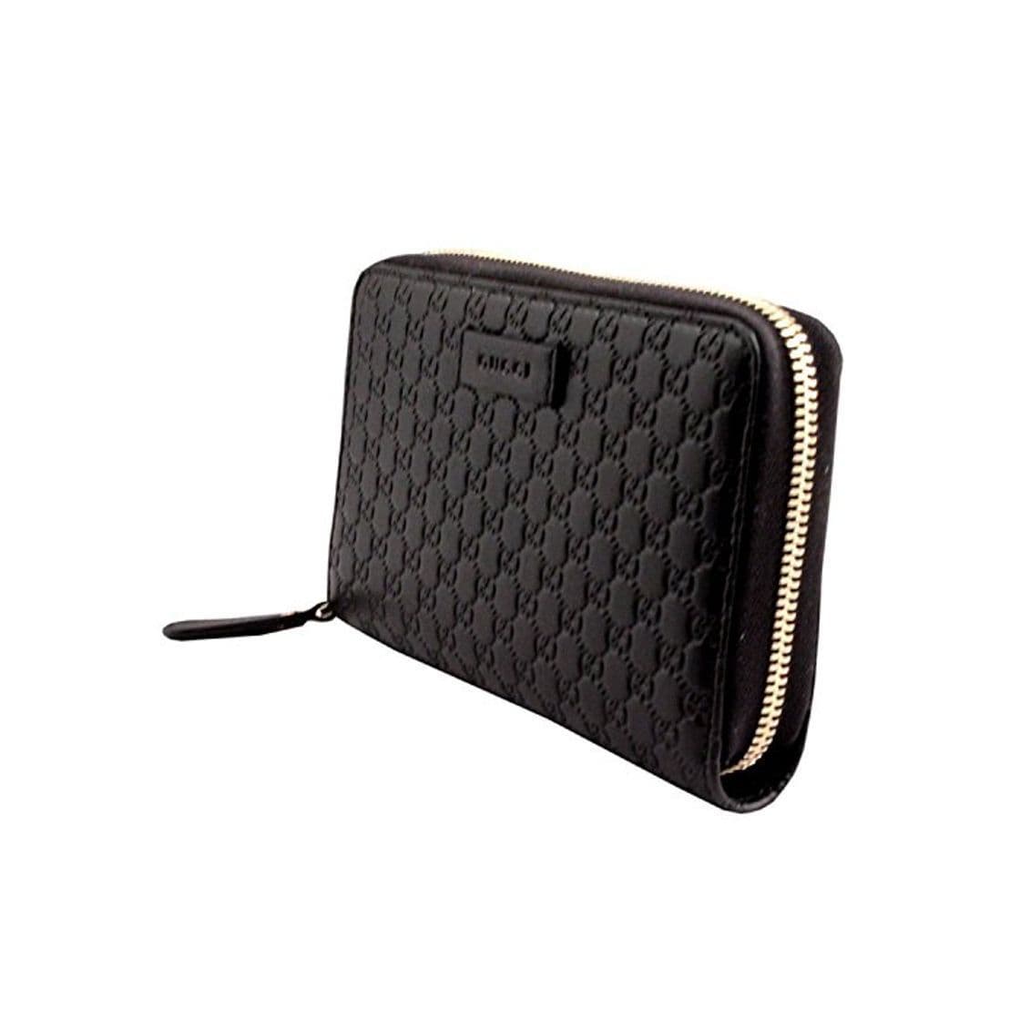 Product GUCCI microguccissima Cartera De Piel Redondo Cremallera Cartera Negra 449391 bmj Mochila