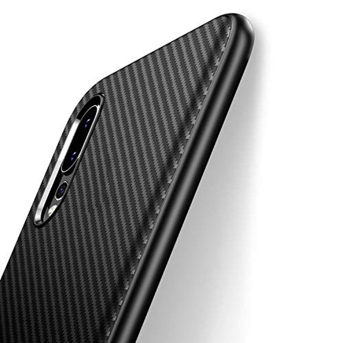 Product J Jecent Funda Huawei P20 Pro [Textura Fibra de Carbono] Carcasa Ligera