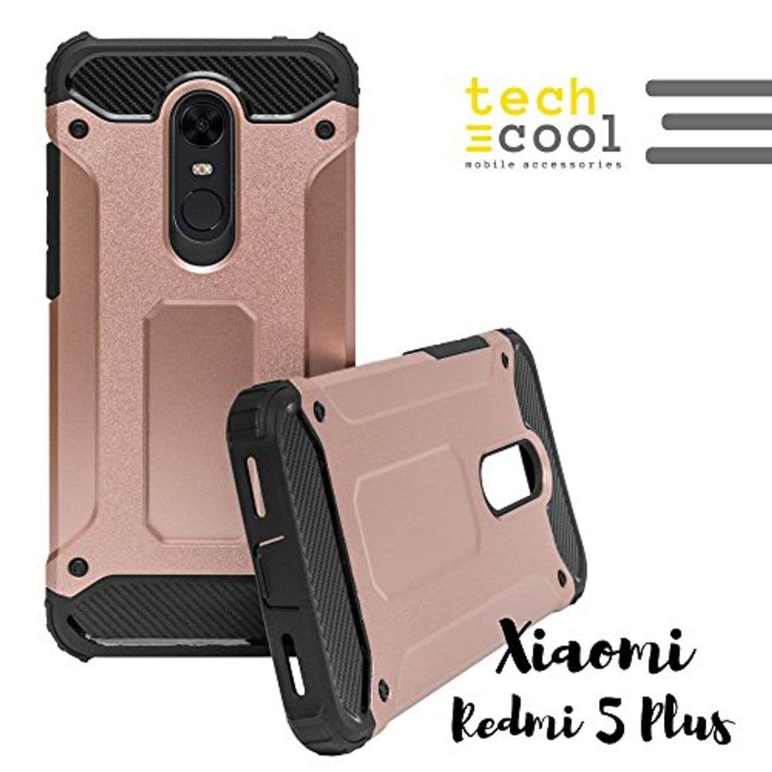 Fashion Funda para Xiaomi Redmi 5 Plus Color Rosa Techcool® I Carcasa