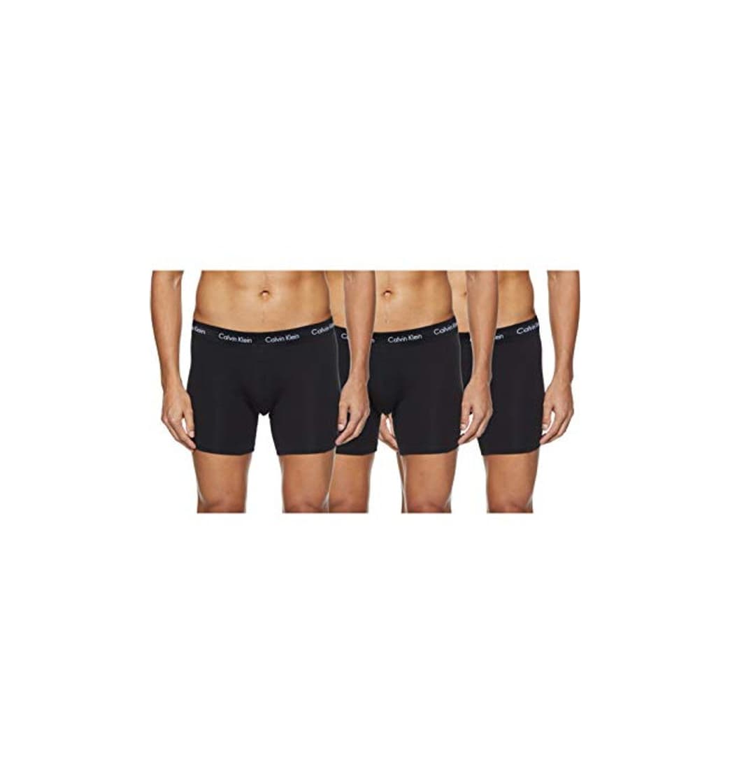 Moda Calvin Klein 3p Boxer Brief, Negro